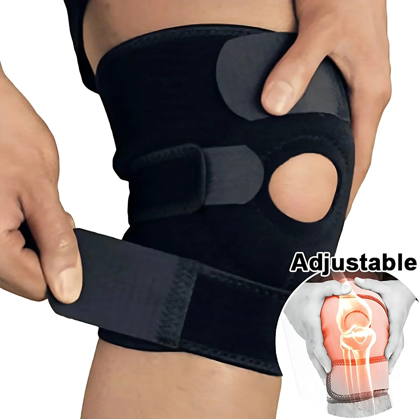 Adjustable Knee Brace Support Open Patella Imported Quality