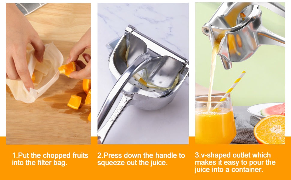 Manual Fruit Juicer Alloy Fruit Press