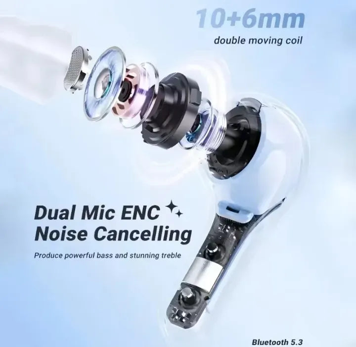 Air39 Earbuds Wireless Transparent Earpads